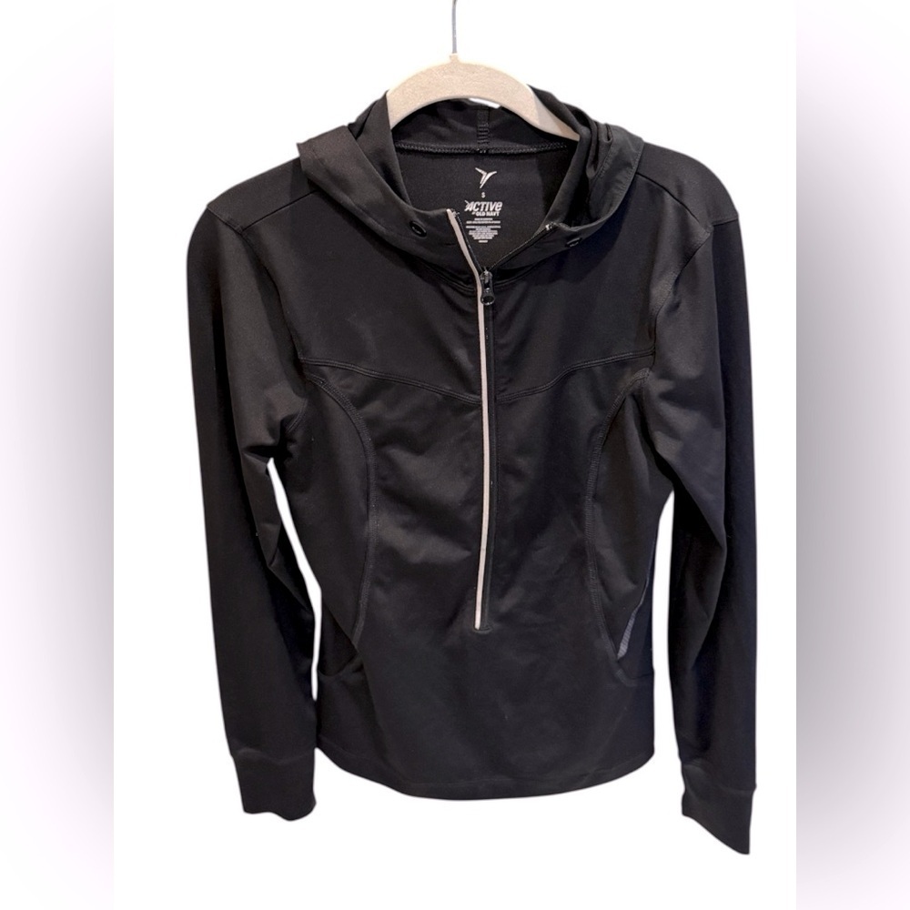 Old Navy Active Zip Front Hoodie Sweatshirt Light Weight Women’s Black Small